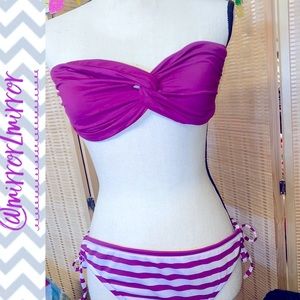 EUC Mossimo Bikini top Med bottom Lg